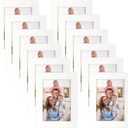 Giftgarden 12 Pack 3.5x5 Picture Frame White, 3.5 by 5 Photo Frames Bulk for Desktop Display or Wall Mount