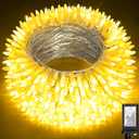 750LED Christmas Lights Outdoor Use, 240ft 12 Modes Warm White LED String Lights with Timer Dimmable, Waterproof Christmas Tree Lights for Xmas Patio Yard Fence Balcony Garden Decor Warm White