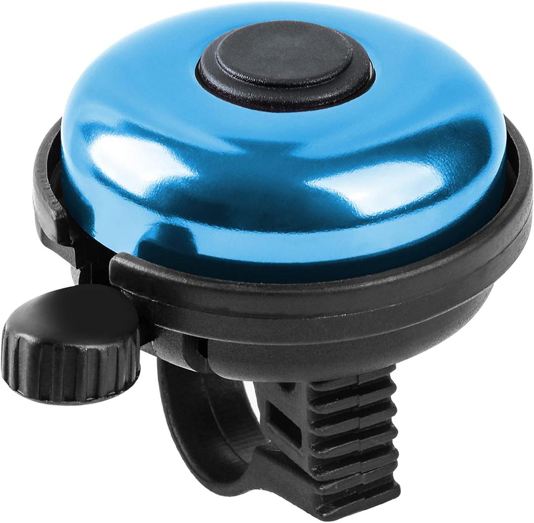 Classic Bike Bell, Aluminum Bicycle Bell, Loud Crisp Clear Sound Bicycle Bike Bell for Adults Kids ((Blue-Left Hand Use))