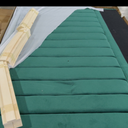 Meridian Furniture Kiki Collection Modern | Contemporary Velvet Upholsterd Bed with Channel Tufting, Siderails and Footboard Storage Compartments, King, Green