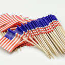 6 x Small American flags on sticks 75 Count per Pack