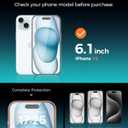 UNBREAKcable 2PCS Screen Protector for iPhone 15-1 Privacy Tempered Glass+1 Clear Glass Double Shatterproof [Easy Installation Frame] [9H Hardness] [Case Friendly] Anti-Scratch for iPhone 6.1 inch