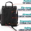 Athletico Ski Boot Bag  Skiing and Snowboarding Travel Luggage  Stores Gear Including Jacket, Helmet, Goggles, Gloves & Accessories  Venting and Grommets for Snow Drainage (Black with White Trim)