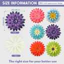 Zhehao 6 Pcs Metal Flower Wall Art Decor 8 Inch Sunflower Wall Decorations Hanging Outdoor Art Multicolored Handmade Metal Flowers Outdoor Decor(Vivid Color)