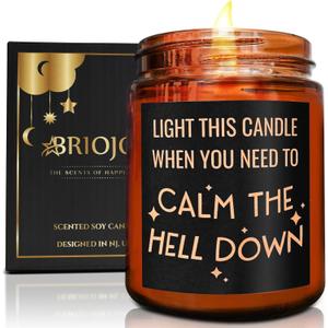 Calming Candles - Funny Relaxing Stress Relief Gift for Her - Calm Down, Aromatherapy Candle Gifts for Women Men - Anxiety Relief for Friend Coworker Bestie Sister - Birthday, Friendship Gift