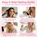 Go Brush Pro for Short Hair - 2026 Upgraded Cordless hair Straightening Brush, 4 Temperature Settings, Fast Heat, MCH Ceramic Care, 4000mAh Rechargeable Straightener for Frizz-Free Styling (pink)