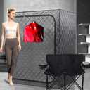 Full Body 2 Person Portable Infrared Saunas for Home, 2 Person Sauna Tent, at Home Sauna, Portable Personal Infrared Sauna Two-Person Sauna Tent with 2 Foldable Chairs, Remote Control