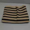 Outdoor Rug Front Door Mat 2'x4.3', Cotton Indoor Doormat Washable Black and Tan Striped Rug, Stain Resistant Reversible Layered Door Mats for Entryway/Farmhouse/Home Entrance