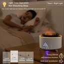 HODEMI Small Cool Mist Humidifier & Home Essential Oil Diffuser  Top Fill Ultrasonic Aromatherapy with Remote, Flame & Jellyfish Mist Modes, Timer & Auto Shut-Off, for Bedroom, Office, Plants (White)