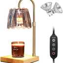 Candle Warmer Lamp with Timer & Dimmer, Electric Candle Lamp Warmer Adjustable Height Scented Wax Lamp Warmer with 2 Bulbs House Warming Gifts Home Decor