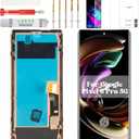 OLED for Google Pixel 6 Pro Screen Replacement 5g for Google Pixel 6 Pro Display Digitizer for Pixel 6 Pro G8VOU LCD Touch Screen Assembly with Frame GLUOG GF5KQ Black (with Fingerprint Function)