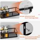 Spice Rack Wall Mounted, 4 Pack Pantry Door Organizer & Hanging Storage Baskets Organizer Wall Mount, Large Capacity Metal Spice Shelf for Kitchen Cabinet, Bathroom, Shower, Home Decor