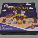 Nativity Set for Kids  25 Piece Christmas Nativity Playset with Figures, Soft Rubber Jesus Story Play Toys for Toddlers, Children, Baby Girls Boys Ages 1 2 3 4 5 6+ at Home & Sunday School