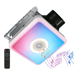 Consciot 160CFM Bathroom Exhaust Fan with Light and Bluetooth Speaker, 7 RGB Light & Music Sync Mode, 1500Lm 3000K/4000K/5000K Light, Nightlight, Remote Control, Quiet 1.0 Sone Ventilation Fan