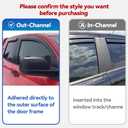 Window Visors Rain Guards for 2011-2017 Honda Odyssey, Out-Channel Window Vent Wind Deflectors Visors Shades for 11 12 13 14 15 16 17 Honda Odyssey
