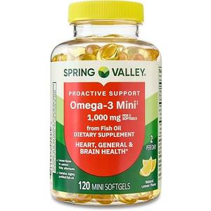 Convergence Proactive Support Omega-3 Mini from Fish Oil Dietary Supplement, 1000 mg, 120 Count 