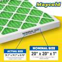 Maycold 20x20x1 Pleated Air Filter MERV 13 (2-Pack) | Superior High-Efficiency Replacement Filters for AC & Furnace Units | Actual Size: 19.70" x 19.70" x 0.75"