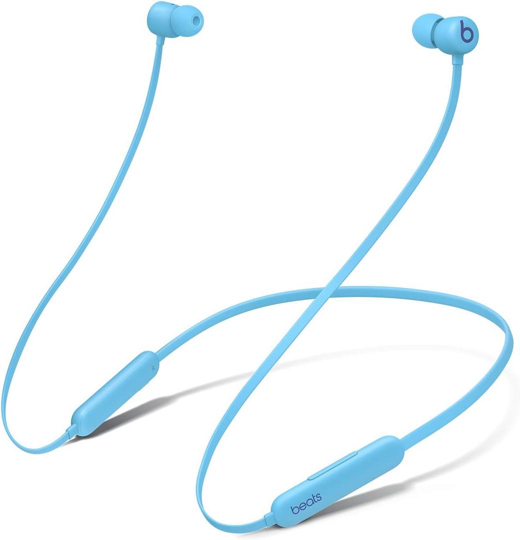 Beats Flex Wireless Earbuds - Apple W1 Headphone Chip, Magnetic Earphones, Class 1 Bluetooth, 12 Hours of Listening Time, Built-in Microphone - Flame Blue (Flame Blue)