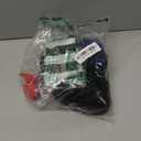 Women's Clown Costume Accessories Set With Purple Hat Wig Black And White Stripes Socks Clown Nose for Halloween Cosplay Party (Purple) (Loonette)