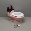 The First Years Disney Minnie Mouse Potty Training Toilet and Toddler Toilet Seat - Toilet Training Potty with Fun Flushing and Cheering Sounds,Pink