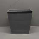 iDesign Small Bathroom Trash Can, Ideal for Primary and Guest Bathroom or Office, Gray, Made in USA (11.25" x 7.5" x 12", 2.5 Gallon)