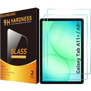 Qularlans [2 Pack] Tempered Glass Screen Protector for Samsung Galaxy Tab A9 Plus 11 Inch (2023, SM-X210/X216/X218) & Tab A11 Plus 11 Inch (2025, SM-X230/X235/X236B), 9H Hardness, HD Clear, Bubble-Free, Case Friendly, S Pen Compatible