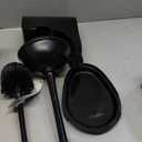 MR.SIGA Toilet Plunger and Bowl Brush Combo for Bathroom Cleaning, Black, 1 Set (One Size)