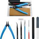 Professional 8 PCS Model Tools Kit Modeler Basic Tools Craft Set Hobby Building Tools Kit for Gundam Car Model Building Repairing and Fixing(A)