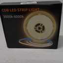 COB LED Strip Lights 100ft,3000K DC 24V Dimmable Warm White Flexible LED Rope Lights for Bedroom, with Remote and app Control LED Lights Strip for Living Room, Shelf, Cabinet