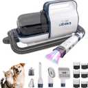 LABEKA 6-in-1 Pet Grooming Kit with Vacuum Brush | Low Noise Deshedding Tool, Dog Hair Clippers & Scissors | Shedding Control for Dogs Cats Clean up