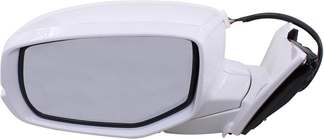 ApplianPar Left Driver Side Power Heated Mirror for Honda Accord 2013-2017 6 Pins White