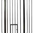 Carlson 36" Extra Tall Walk Through Dog Gate for Doorways & Bottom of Stairs, Metal Pet Gate with Small Pet Door, Expands 29”–36.5”, Black