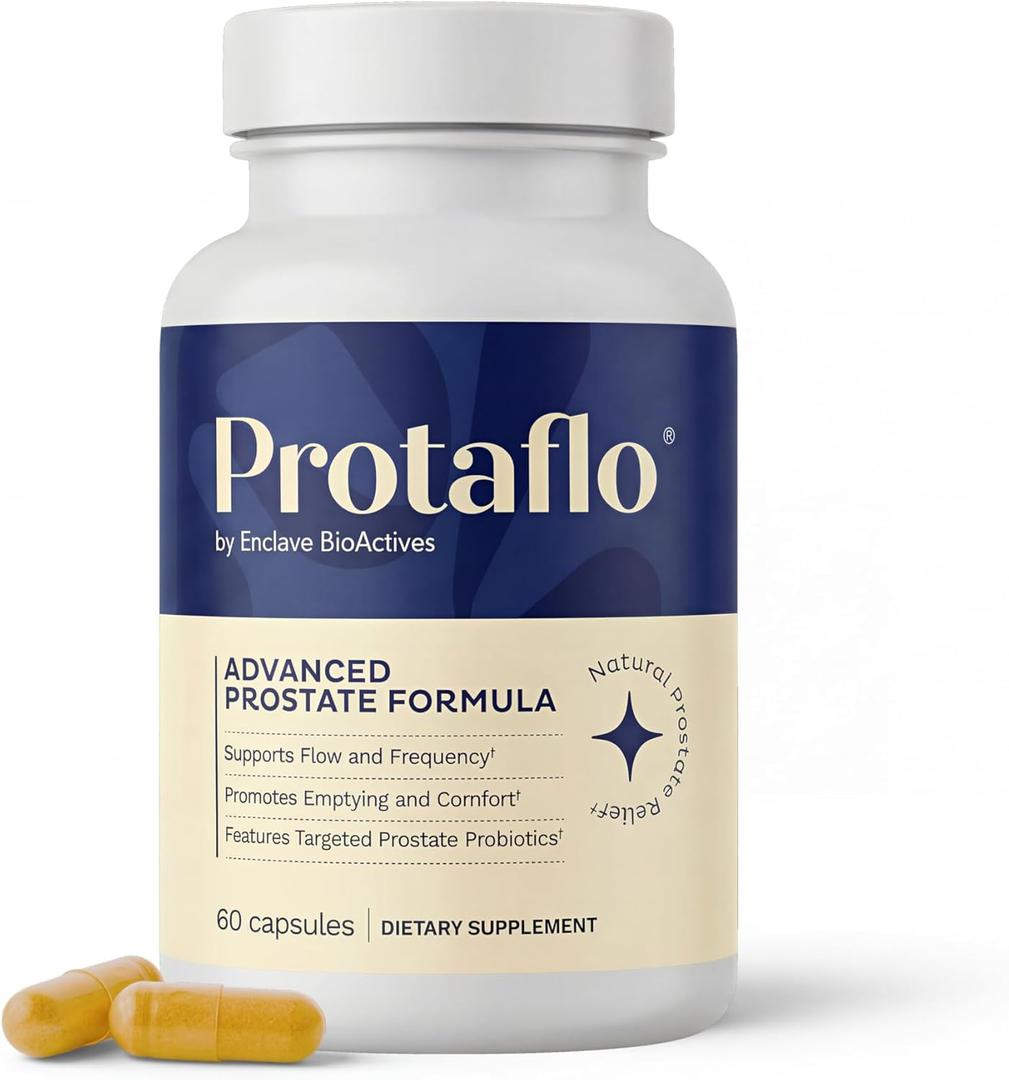 Prostate Supplements for Men - Supports Urinary Flow & Bladder Control | Probiotics + Black Walnut, Nettle, Turmeric, Lycopene, Pumpkin Seed, Vitamin D3 & K2, Zinc + Selenium, 60 Caps (60 Count (Pack of 1)) EXP: 01/2028