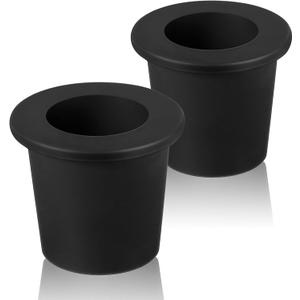 Outus Patio Table Umbrella Hole Ring Umbrella Cone Wedge Plug Umbrella Stabilizer Sleeve for 2 to 2.5 Inch Patio Table Hole and 1.5 Inch or Umbrella Pole Adapter (Black, 2 Pieces)
