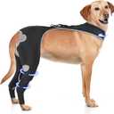 Dog Rear Leg Recovery Sleeve, Breathable Lick Protection Sleeve for Dogs Rear Leg Post Surgery, Reflective Adjustable Alternative to Cone  Size L
