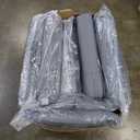 EAGLE PEAK Outdoor Deep Seat Patio Seat Cushion Set, 25 x 25 x 5 inch, 2-Piece Back Chair Cushion, Set of 7 , Gray