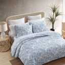 Tommy Bahama - King Quilt Set, Reversible Cotton Bedding with Matching Shams, Coastal Super Soft Bedding Set (Palmday Blue, King)