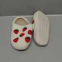 FOCUSIN House Slippers for Women Cute Plush Strawberry Slippers Memory Foam Slippers Retro Anti-Slip Home Shoes (Strawberry, Adult, Women, 7.5, Numeric, US Footwear Size System, Medium)