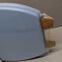 Angol Shiold Wood Toilet Seat, Zinc Alloy Hinges (Round, Blue)