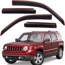 Lightronic Extra Durable Clip-on in-Channel Auto Vent Window Visors, Fits 2007-2017 Jeep Patriot, UV Protection Rain Guards, Original Wind Deflectors, Smoke, 4-Pcs