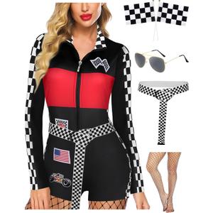 CICOCI Women Race Car Driver Costume Adult With Accessories Halloween Costume Outfits