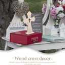 Didiseaon 10pcs Wooden Cross Desk Decor Unpainted Craft Crosses for Home Office Unique Religious Ornament for Weddings Baptisms Festivals