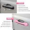 E-cowlboy Door Handle Inserts Cover Trim+Tailgate Handle Cover for 2018-2025 Jeep Wrangler JL JLU Sports Sahara Freedom Rubicon Unlimited Gladiator JT 2-Door & 4-Door Exterior Accessories (Pink 5PCS)