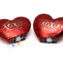 HH LIGHT UP HEART DECOR 7.7 IN RED, 2 pack