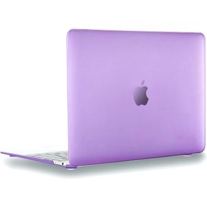 UESWILL Smooth Soft Touch Matte Hard Shell Case Cover Compatible with MacBook 12 inch with Retina Display (Model: A1534) + Microfibre Cleaning Cloth, Purple