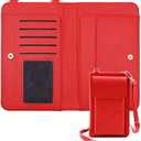 Passport Holder for TravelPassport Holder & Neck Wallet with RFID Blocking,Hidden Neck Pouch for Travel- Holds Passports, Cards, Tickets, ID, CashWine Red