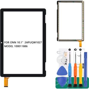 for Onn 10.1 inch Tablet 2APUQW1027 Touch Screen Replacement for ONN 100011886 Digitizer Repair Kits Black (Without LCD Screen)