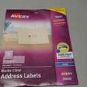 Avery Printable Address Labels with Sure Feed, 1" x 2-5/8", Matte Clear, 300 Blank Mailing Labels (18660)