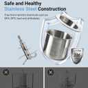 Bear NutriEase AllStage Stainless Steel Baby Food Maker Steamer and Blender, Truly OneStep Baby Food Processor Puree Maker Grinder Mills, Auto Cooking&Grinding for Healthy Homemade Baby Food, BPA-Free