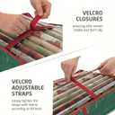 3 x ZOBER Gift Wrapping Paper Organizer Storage - 40" Gift Wrap Storage Containers with Interior Pockets for Bows, Tags & Ribbons - Wrapping Paper Holder, Waterproof, Fits 24 Standard Rolls, Green